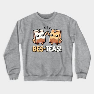 Bes-teas! Cute Teabag Pun Cartoon Crewneck Sweatshirt